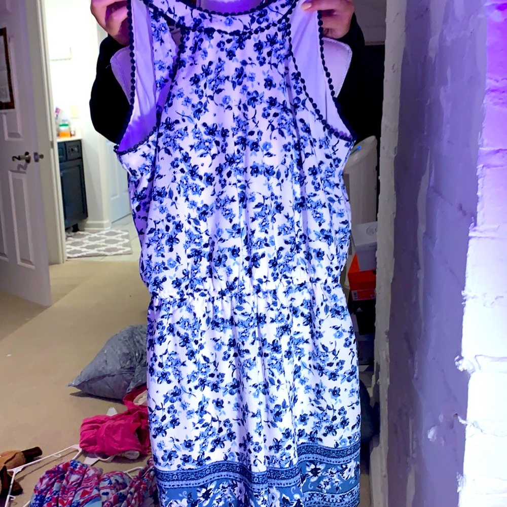 Altar’d State blue/white romper. Size medium